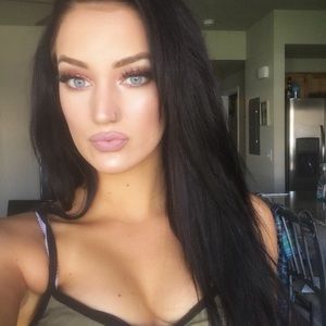 22” black/brown extensions, 15 pieces+ponytail